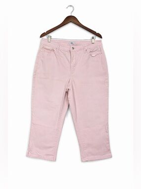 Croft & Barrow Pink Capri Pants | Size 16|Pastel Stretch Mid Rise Summer Casual